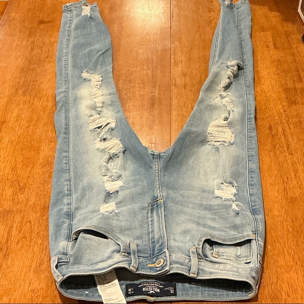Hollister Distressed Light Blue Jeans
